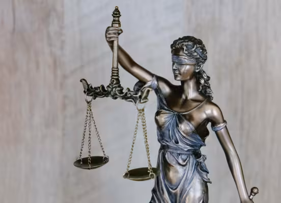 A statue holding the scales of justice